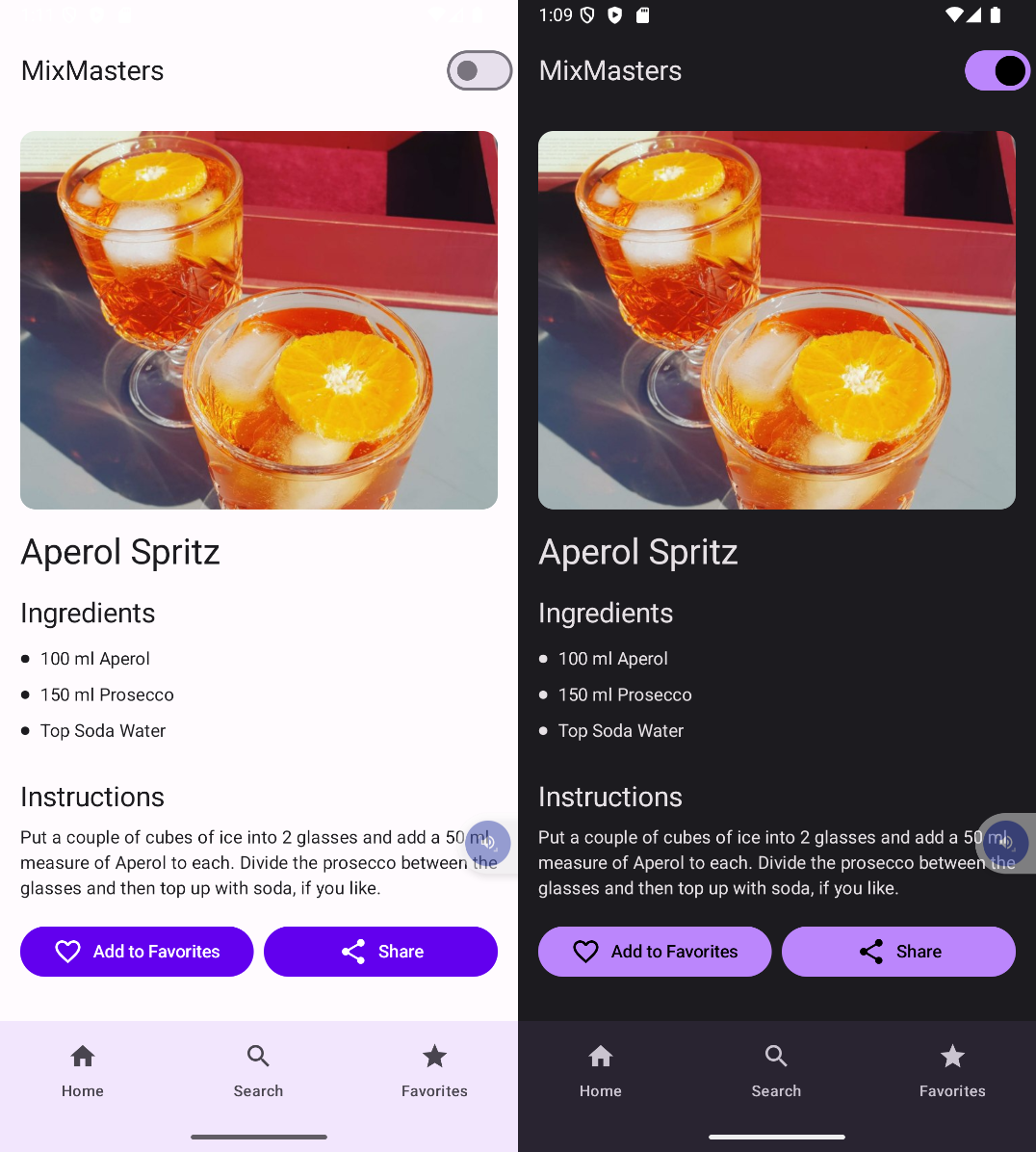 Details page light mode