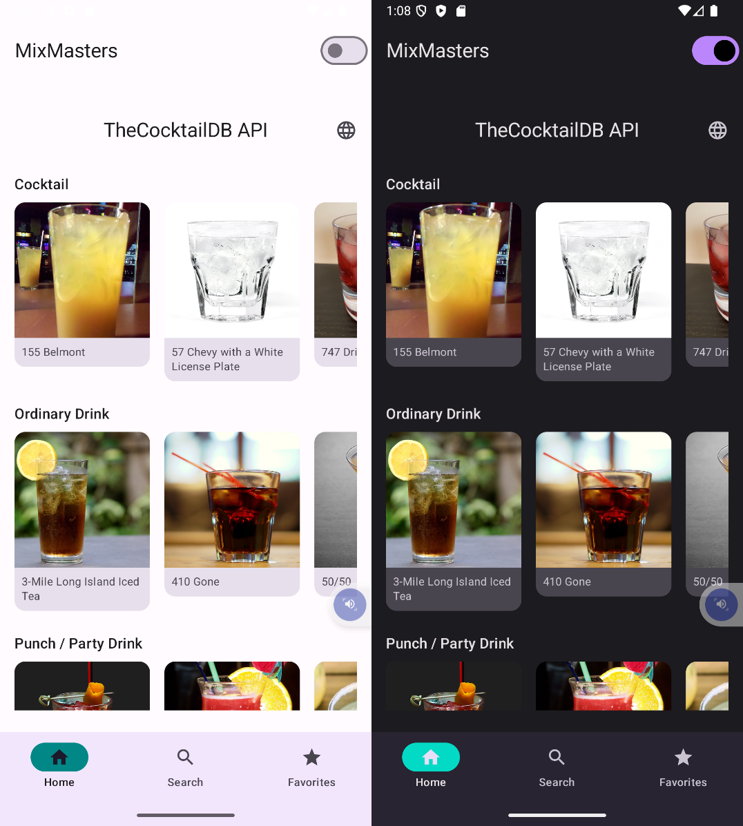 Home page light mode