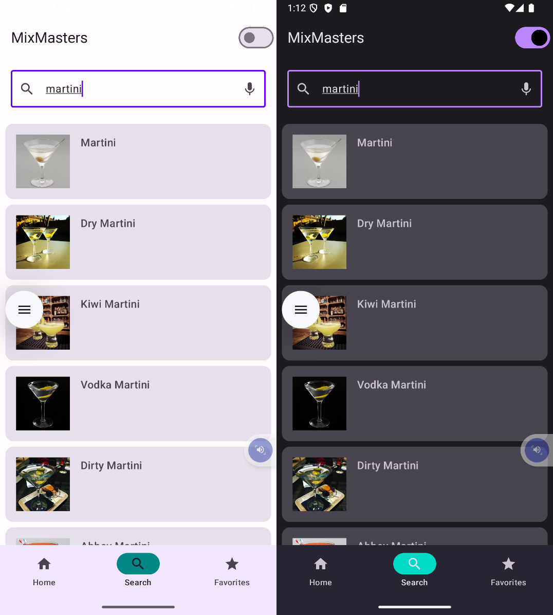 Search page light mode
