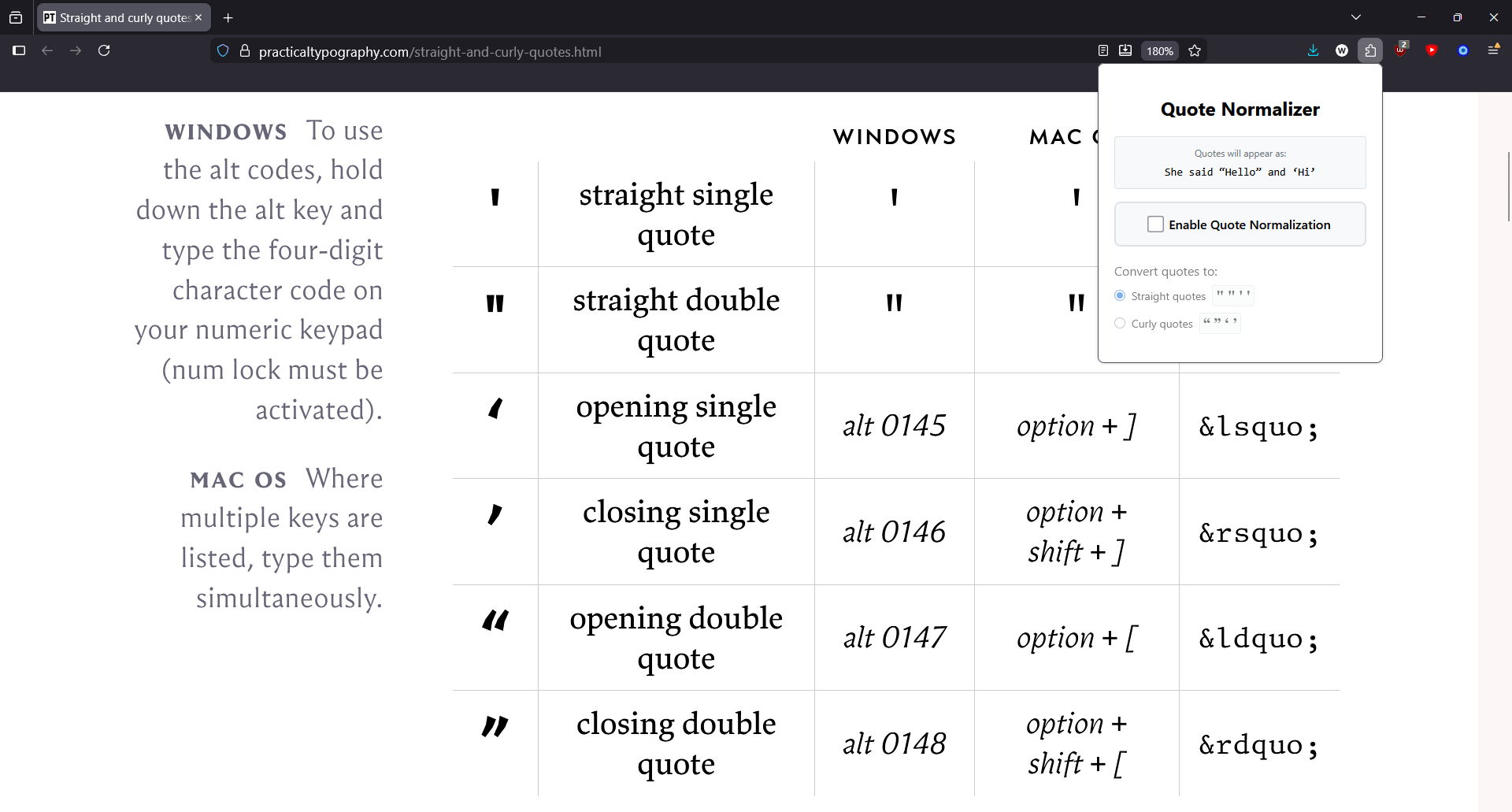 Example of the application in use